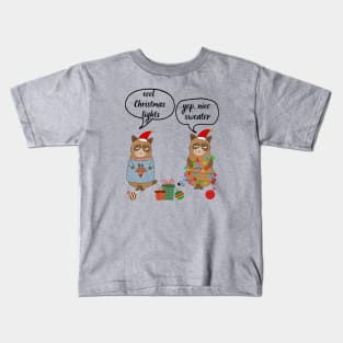 Christmas Cat Friends Kids T-Shirt